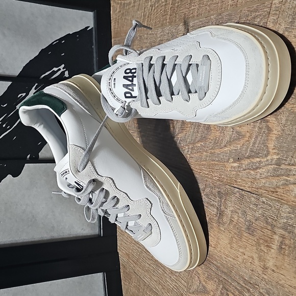 P448 x Project Sustainability White/Gray/ Sneakers Size 38 New - Picture 4 of 16